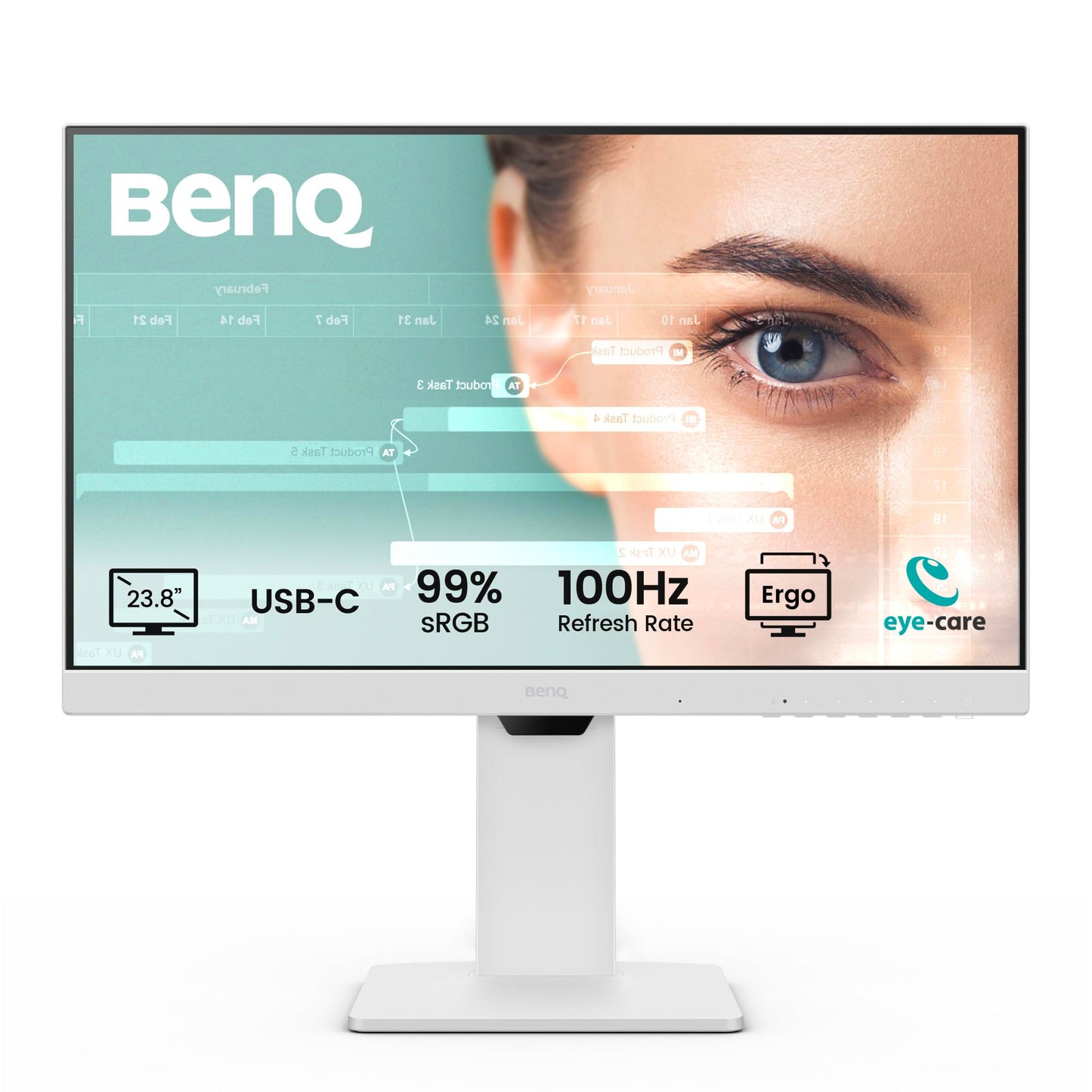 BenQ GW2490E 24 Inch Monitor, Gaming 100Hz, Full-HD, IPS, Eye-Care, HDMI, DP